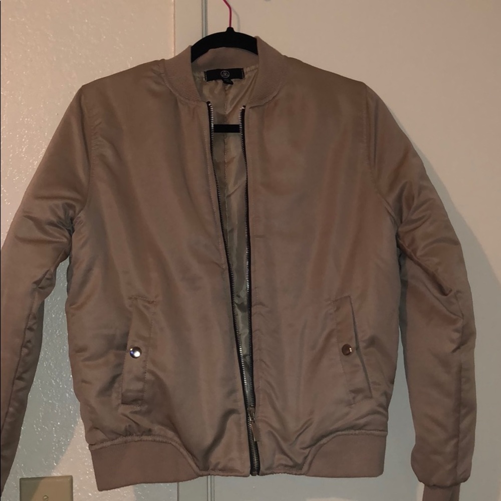 Tan bomber jacket